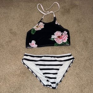 PixieGirl Floral/Striped Bikini